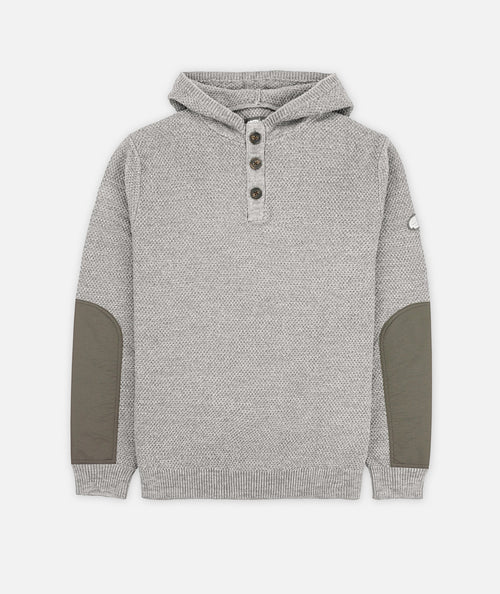 Barnacle Knit Hoodie - Grey - Jetty