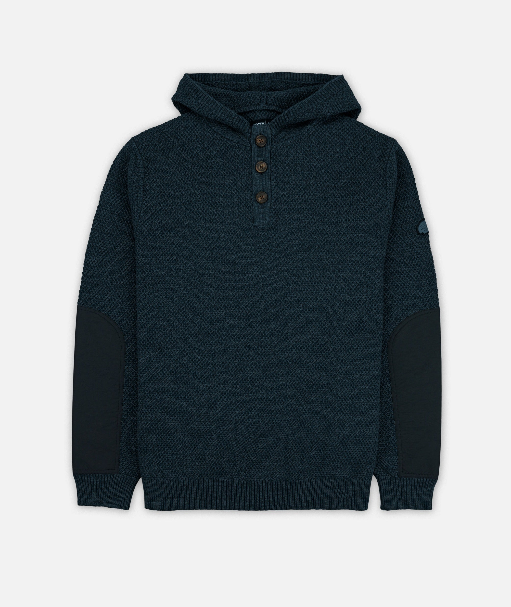 Barnacle Knit Hoodie - Navy - Jetty