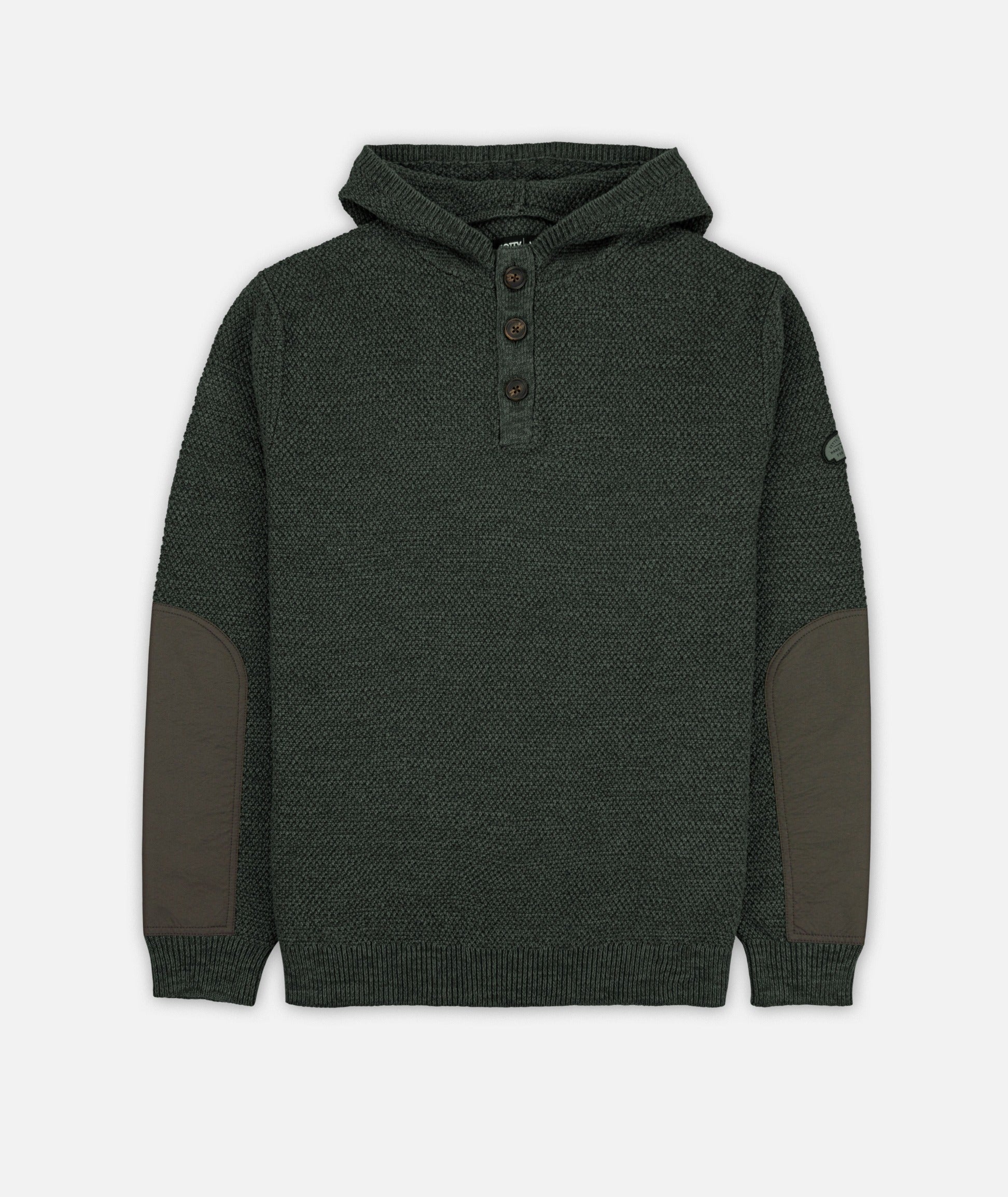 Barnacle Knit Hoodie - Olive - Jetty