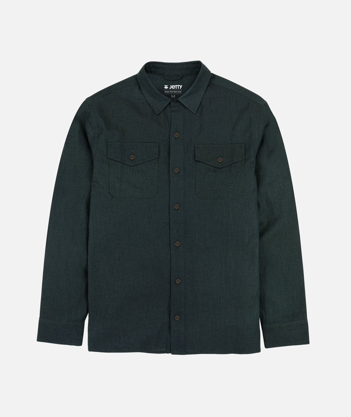 Noah Long Sleeve Shirt - Black Sand - Jetty