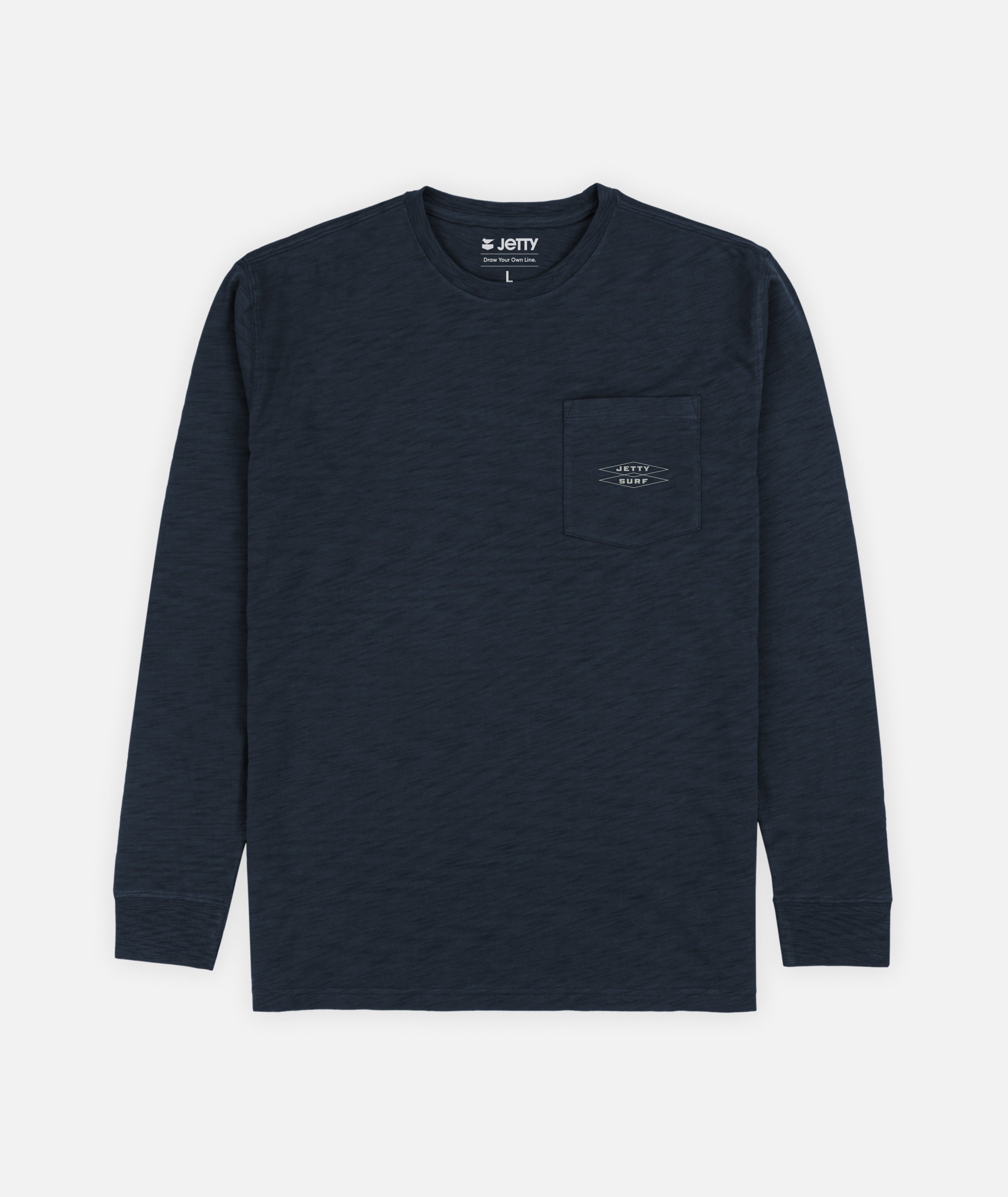 Sedge Slub Long Sleeve - Navy - Jetty