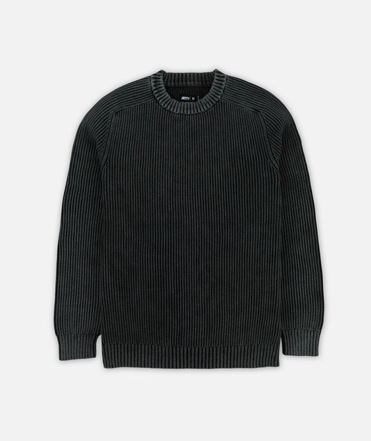Undertow Washed Crewneck Sweater - Black - Jetty