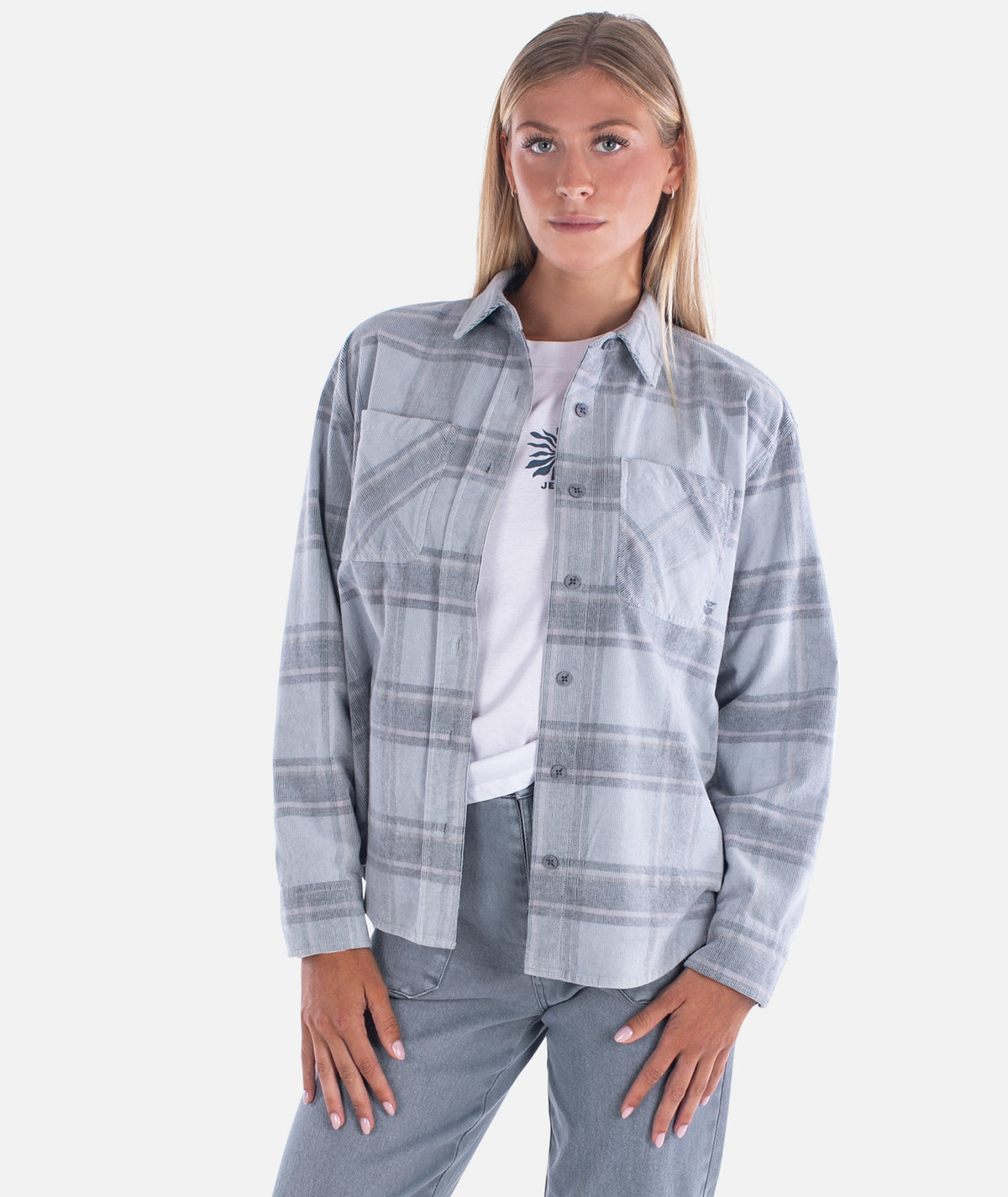 Alpine Corduroy Shirt - Grey - Jetty