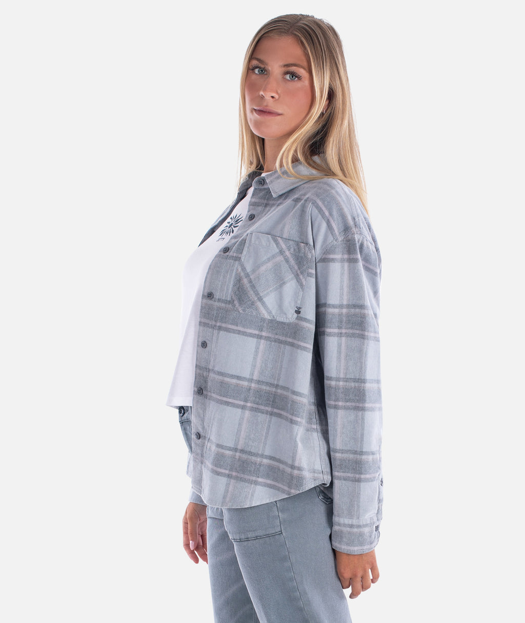 Alpine Corduroy Shirt - Grey - Jetty