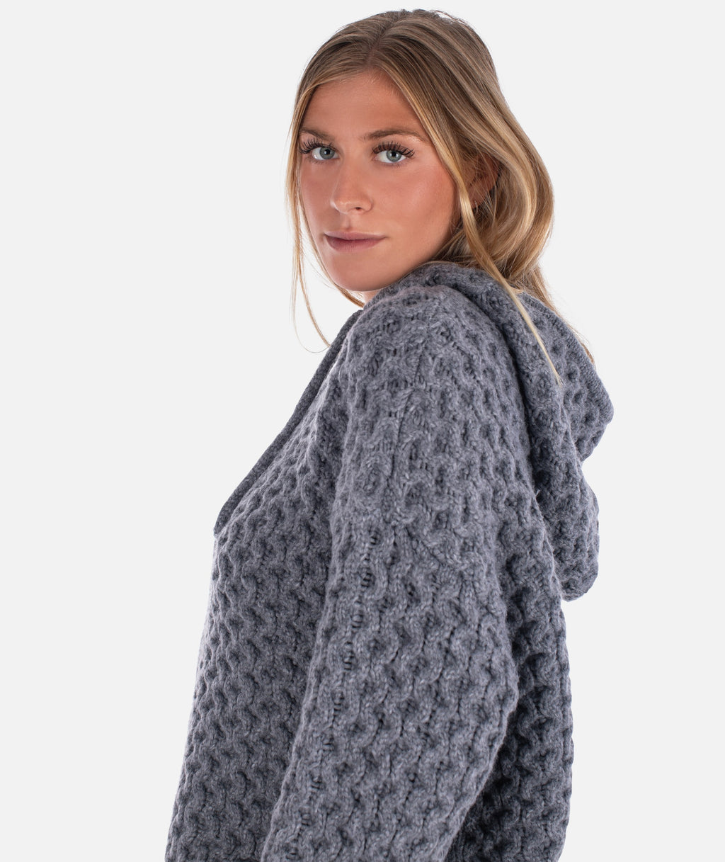 Beacon Honeycomb Hoodie - Heather Grey - Jetty