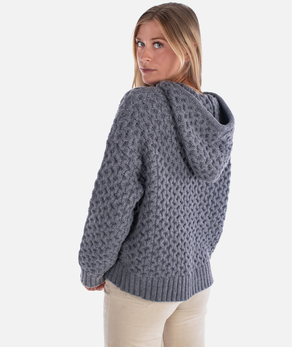 Beacon Honeycomb Hoodie - Heather Grey - Jetty