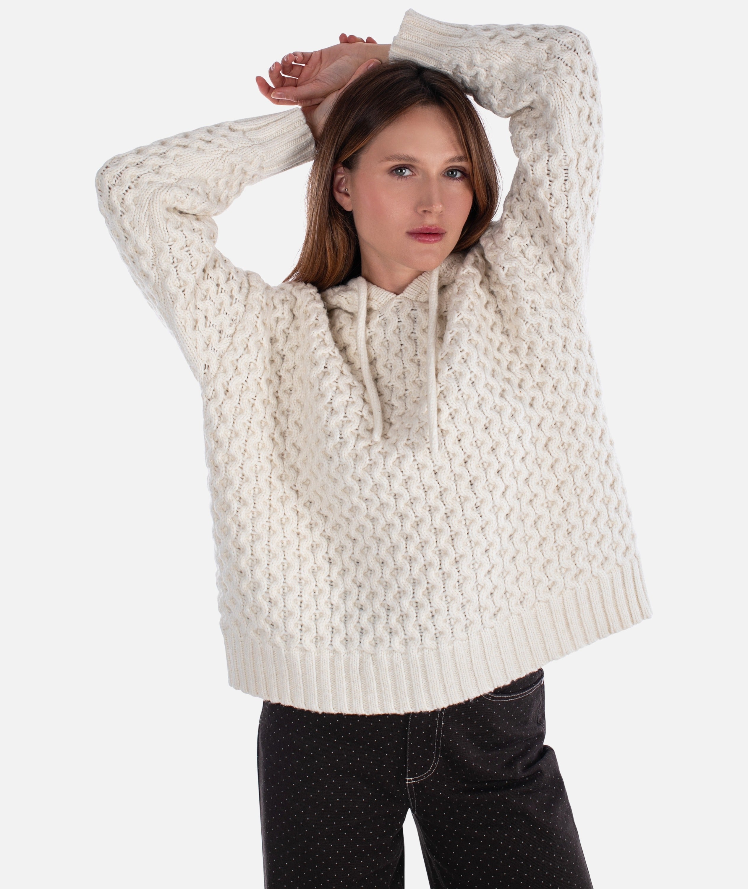Beacon Honeycomb Hoodie - Ivory - Jetty