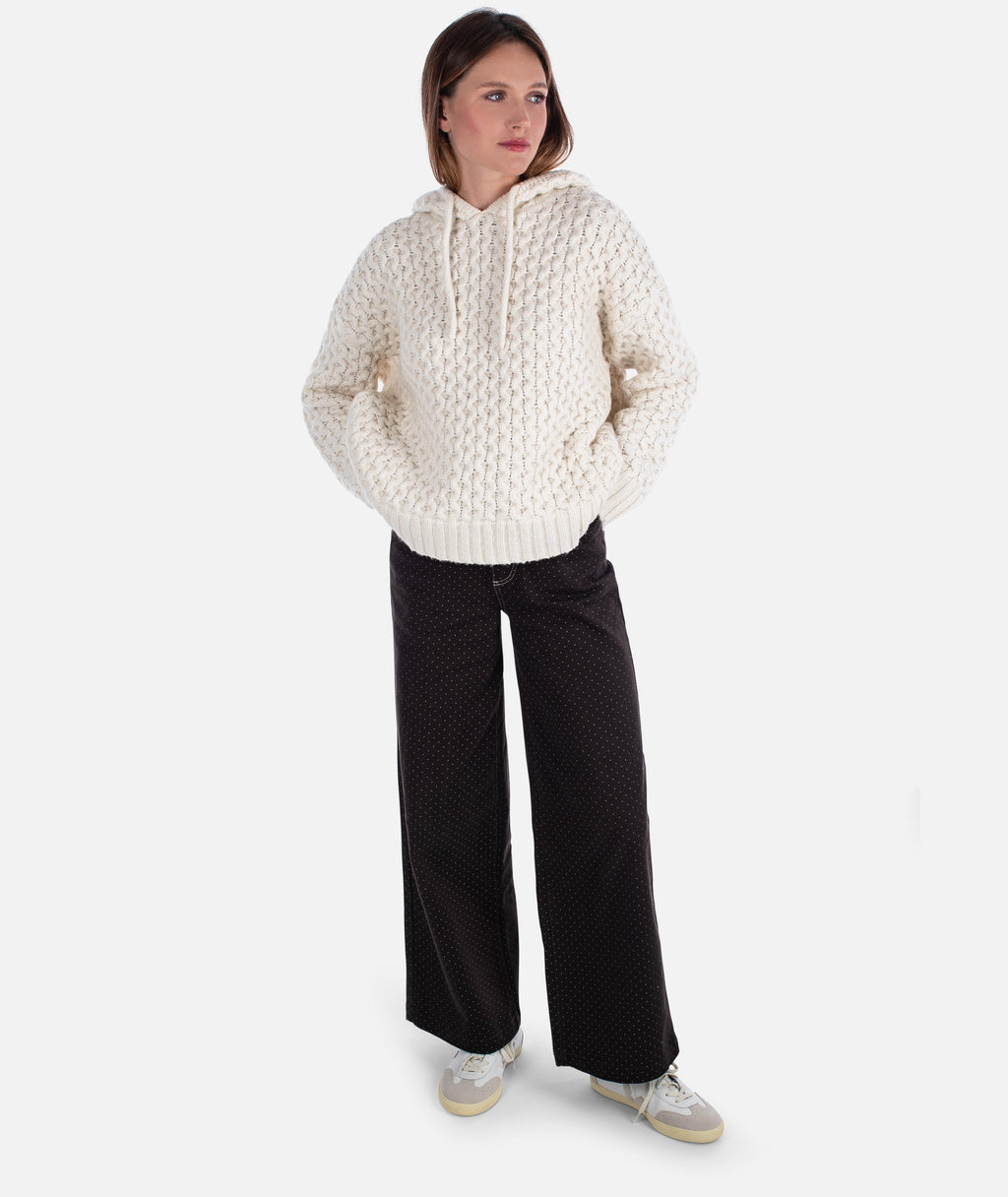Beacon Honeycomb Hoodie - Ivory - Jetty