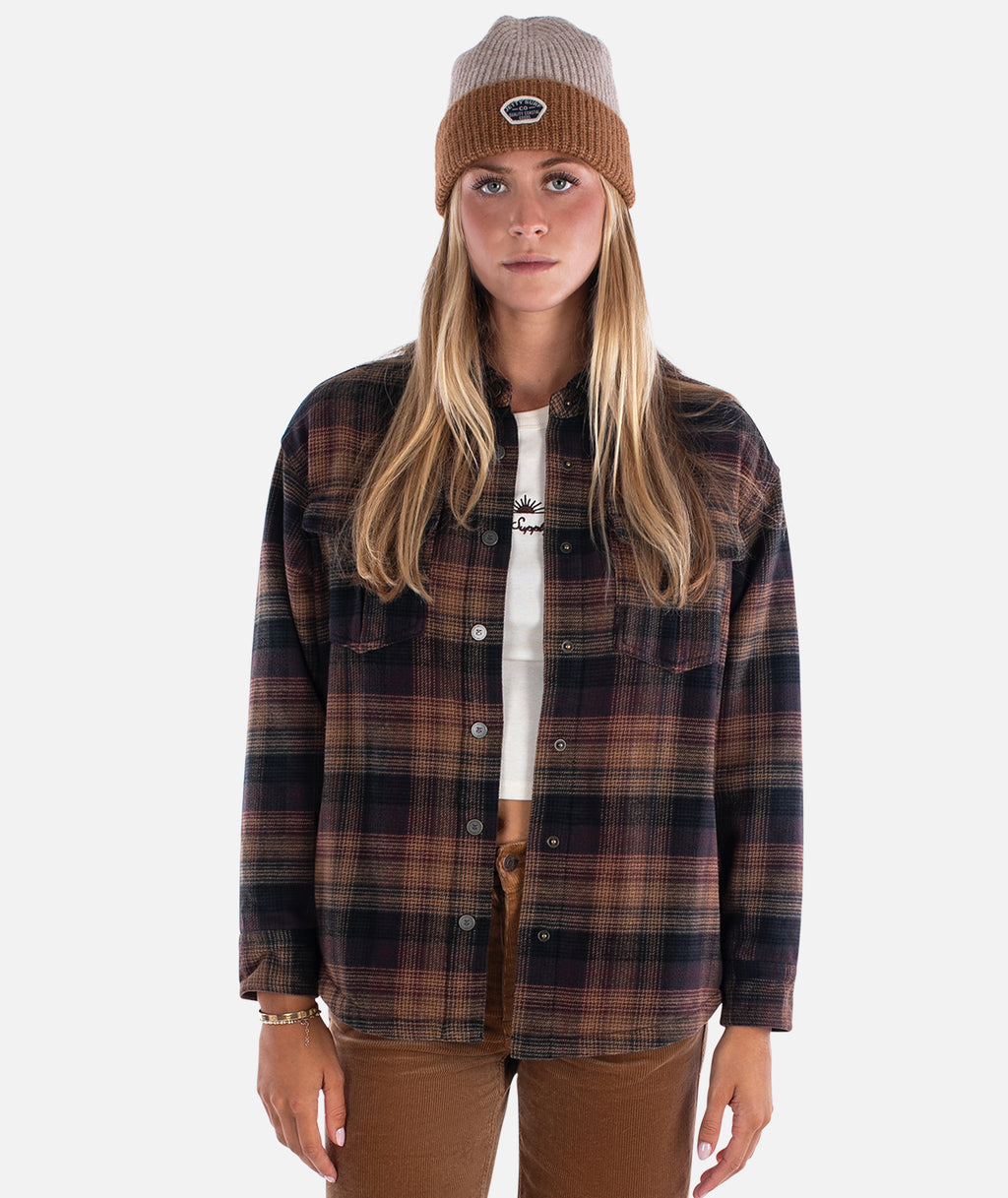 Nivean Flannel Jacket - Brown - Jetty