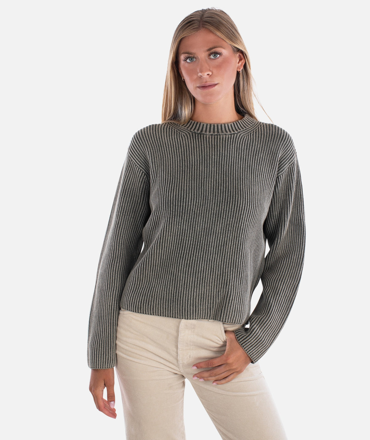Sundrenched Crewneck Sweater - Olive - Jetty