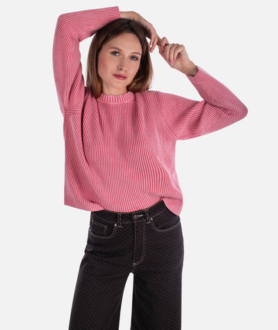 Sundrenched Crewneck Sweater - Dusty Rose