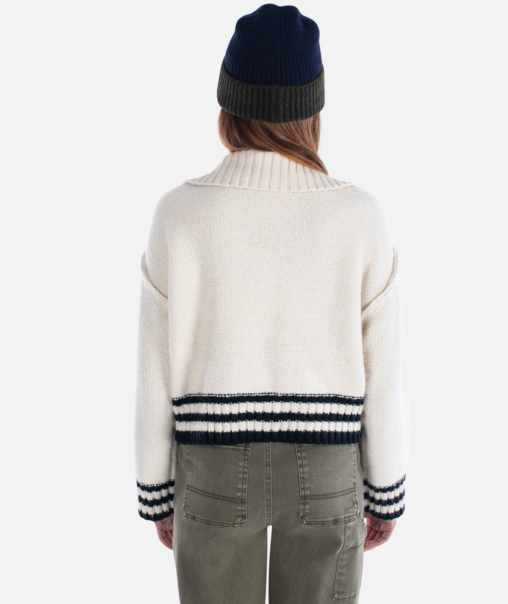 Tybee Henley Sweater - Ivory - Jetty