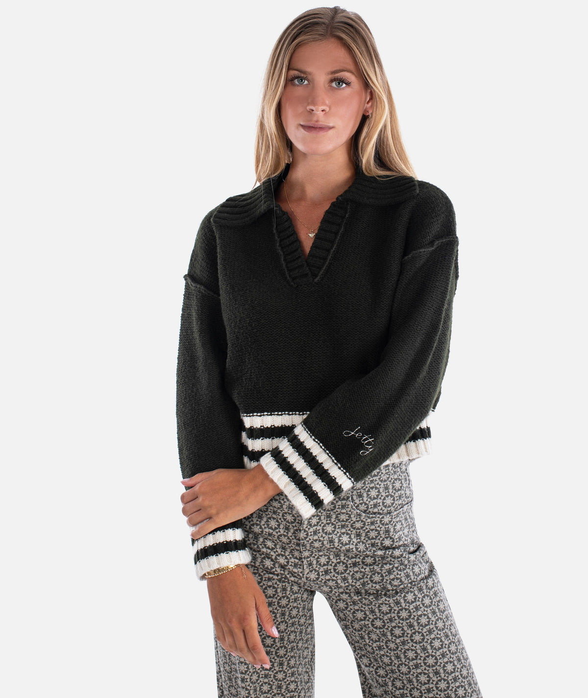Tybee Henley Sweater - Olive - Jetty