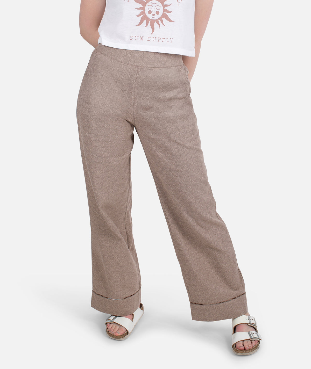 Montauk Jacquard Pant - Brown - Jetty