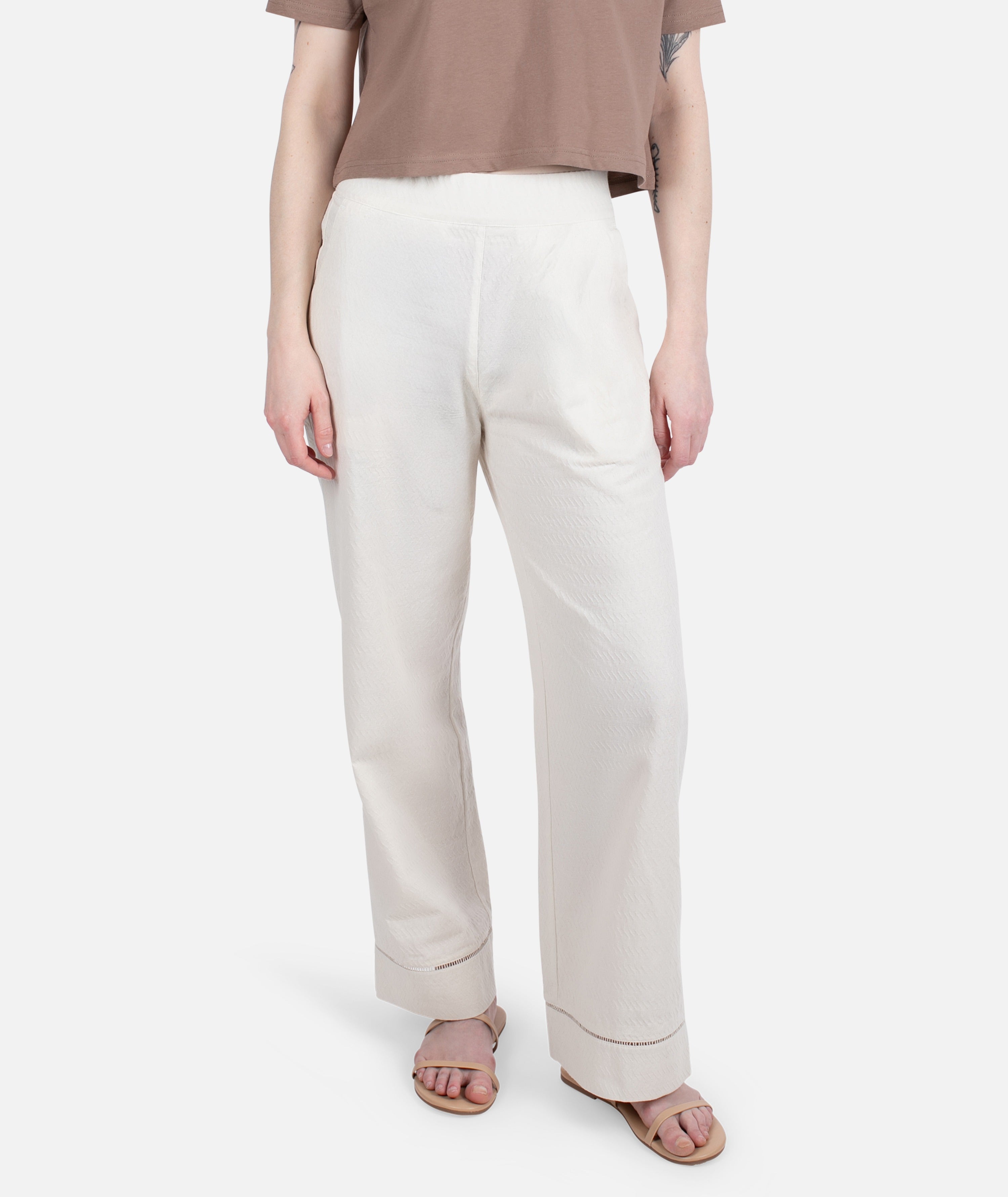 Montauk Jacquard Pant - Cream - Jetty
