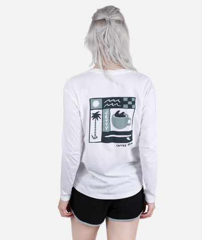 Coffee Break Long Sleeve - White