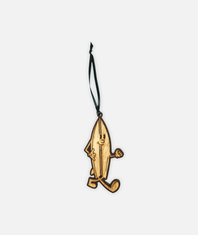 Surf Club Wooden Ornament - Brown