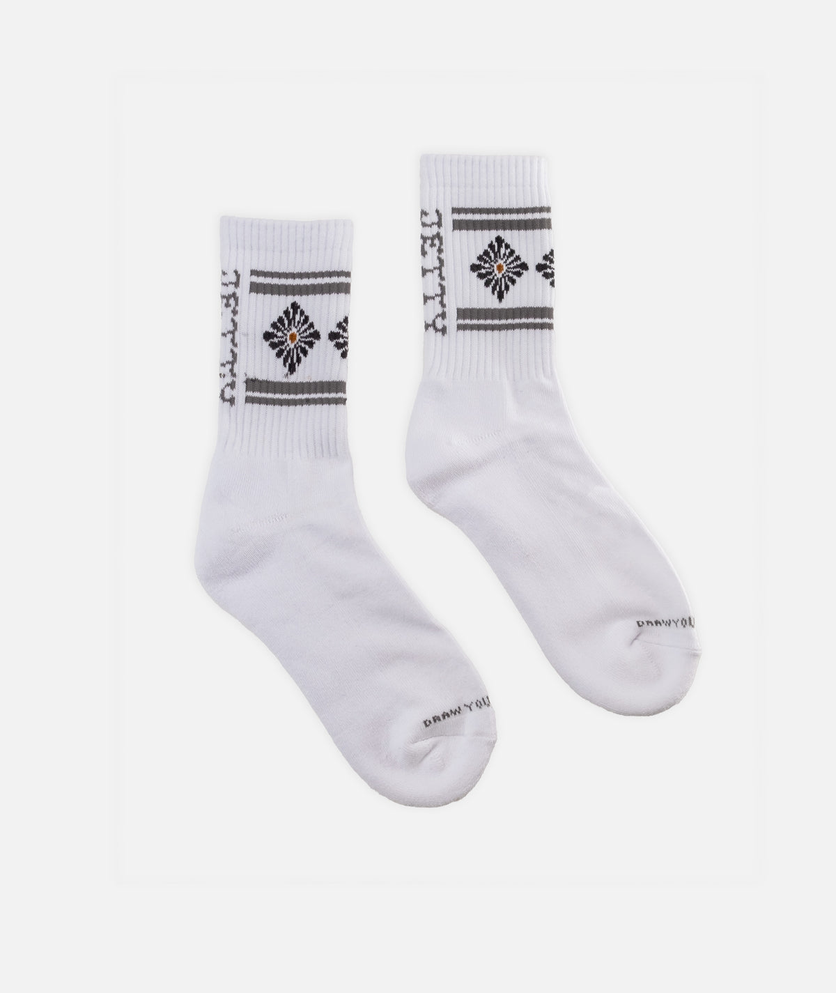 Disco Floral Socks - White - Jetty