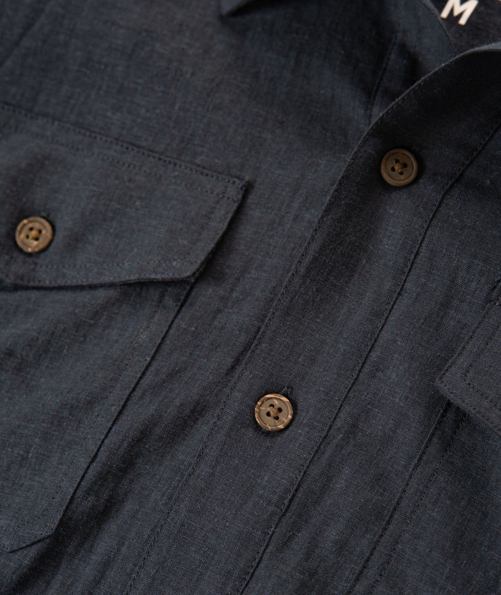 Noah Long Sleeve Shirt - Black Sand - Jetty