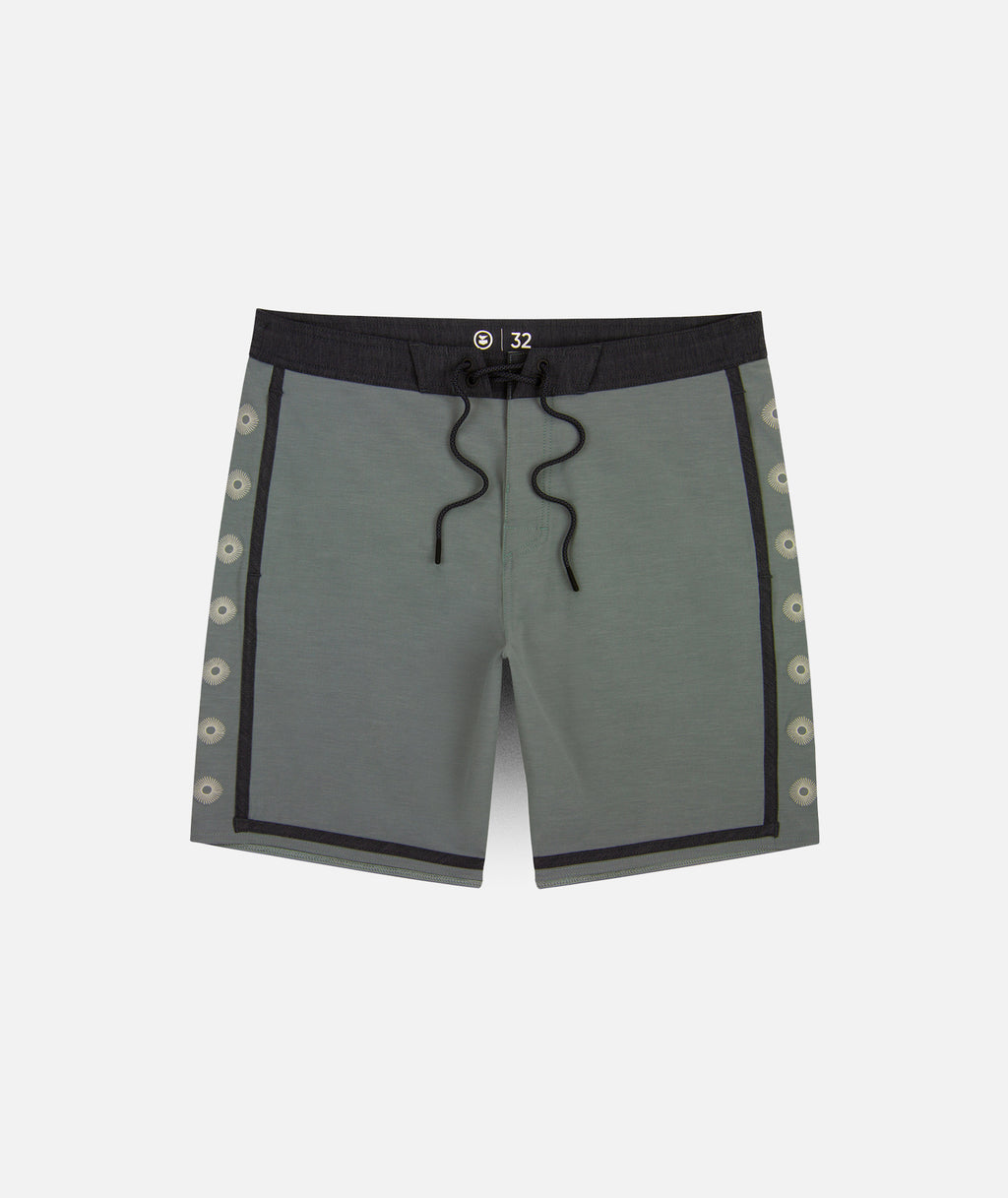 Hudson Hybrid Boardshort - Agave - Jetty