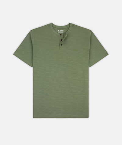 Mariana Slub Henley - Green - Jetty