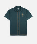 Marshall Embroidered Linen Shirt - Blue - Jetty