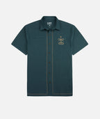 Marshall Embroidered Linen Shirt - Blue - Jetty