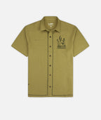 Marshall Embroidered Linen Shirt - Olive - Jetty