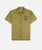 Marshall Embroidered Linen Shirt - Olive - Jetty