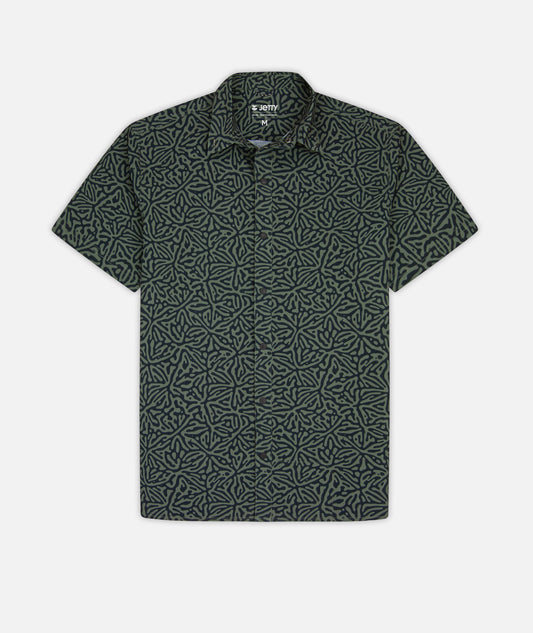 Sandspit Tech Woven Shirt - Olive - Jetty