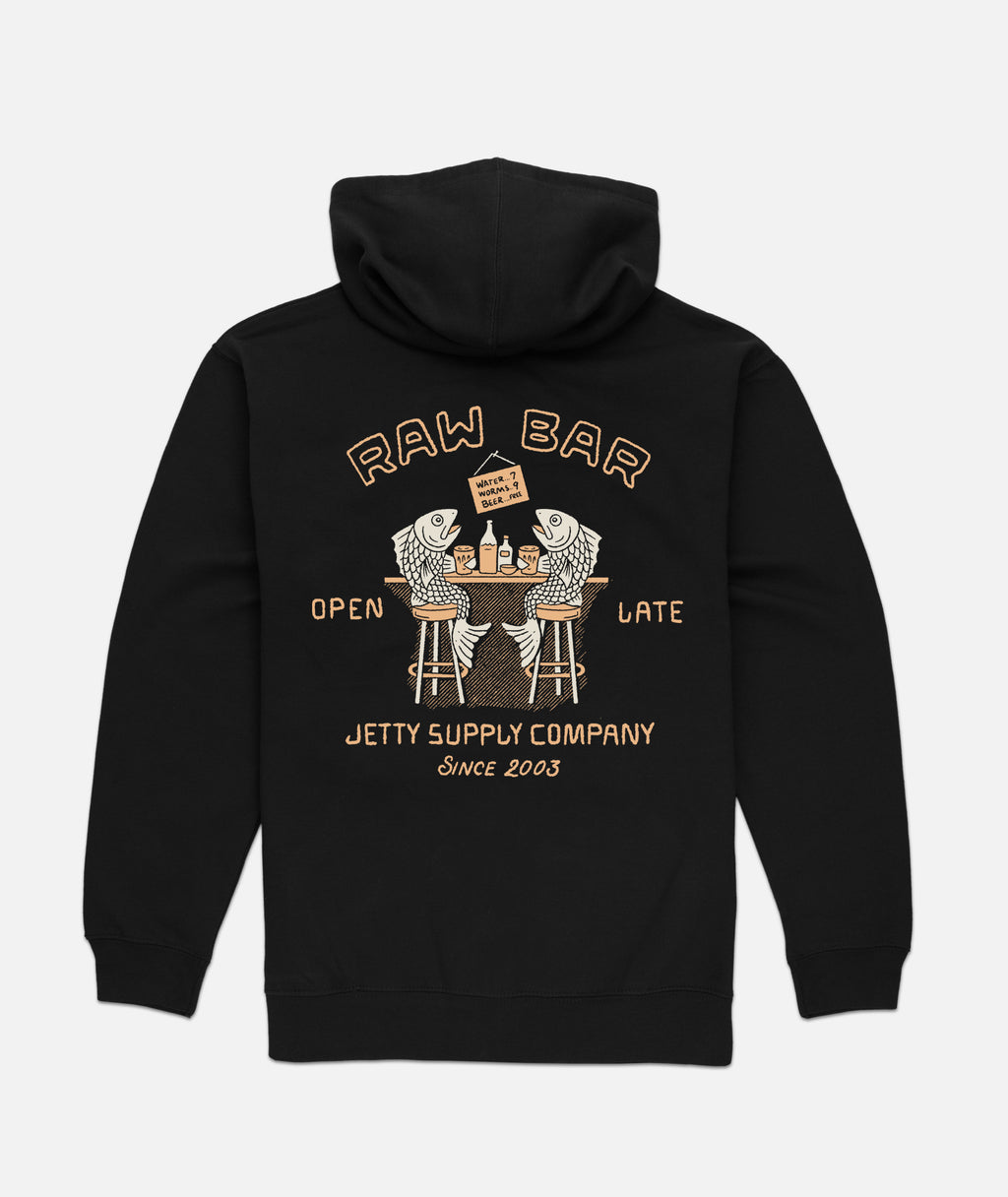 Raw Bar Hoodie - Black - Jetty