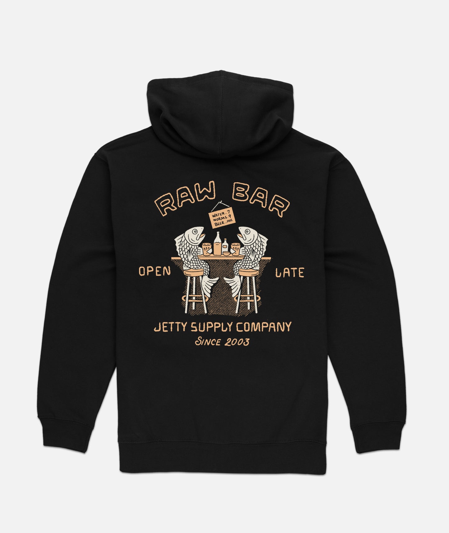Raw Bar Hoodie - Black - Jetty