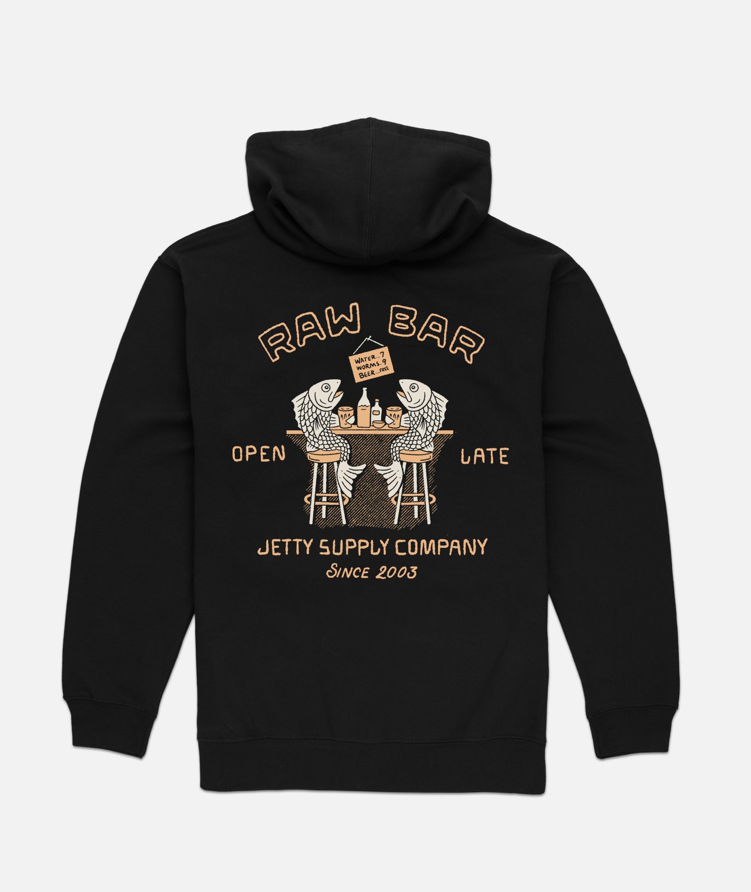 Raw Bar Hoodie - Black - Jetty