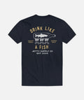 Bottle Service Tee - Solid Navy Tri - Jetty