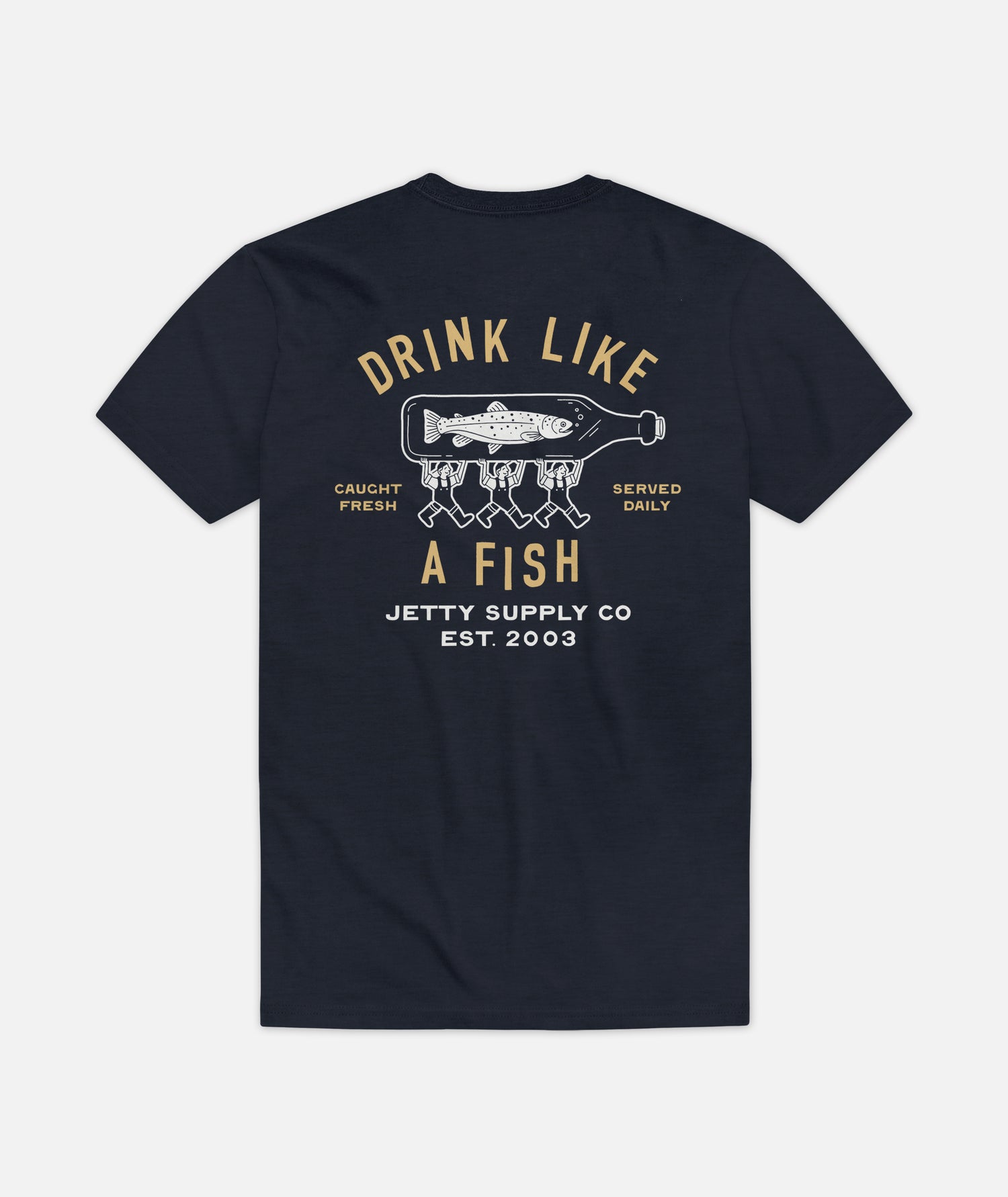 Bottle Service Tee - Solid Navy Tri - Jetty