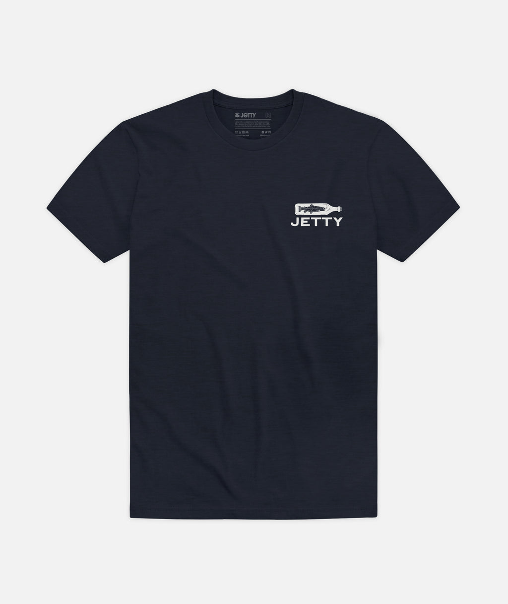 Bottle Service Tee - Solid Navy Tri - Jetty