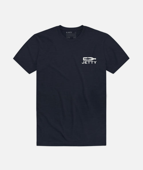 Bottle Service Tee - Solid Navy Tri - Jetty