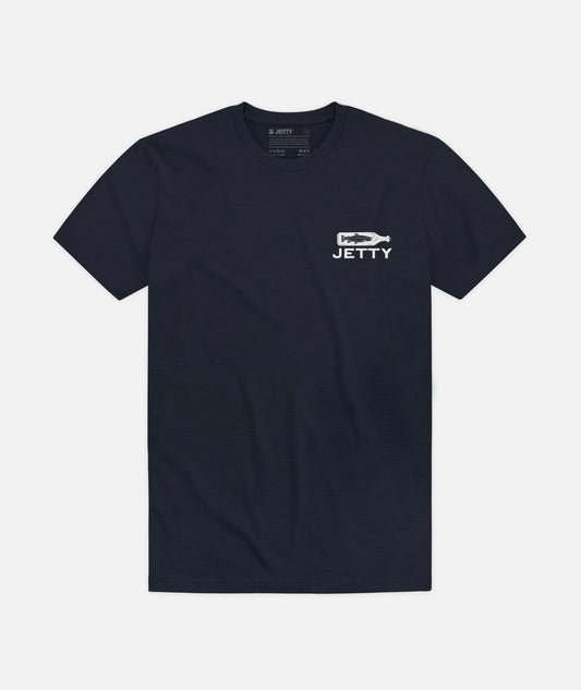 Bottle Service Tee - Solid Navy Tri - Jetty