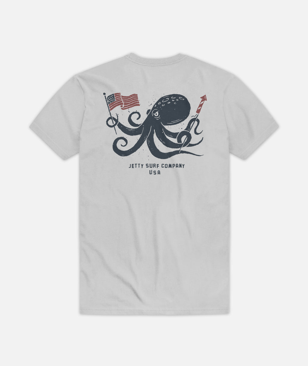Patriot Tee - Heather Silver - Jetty