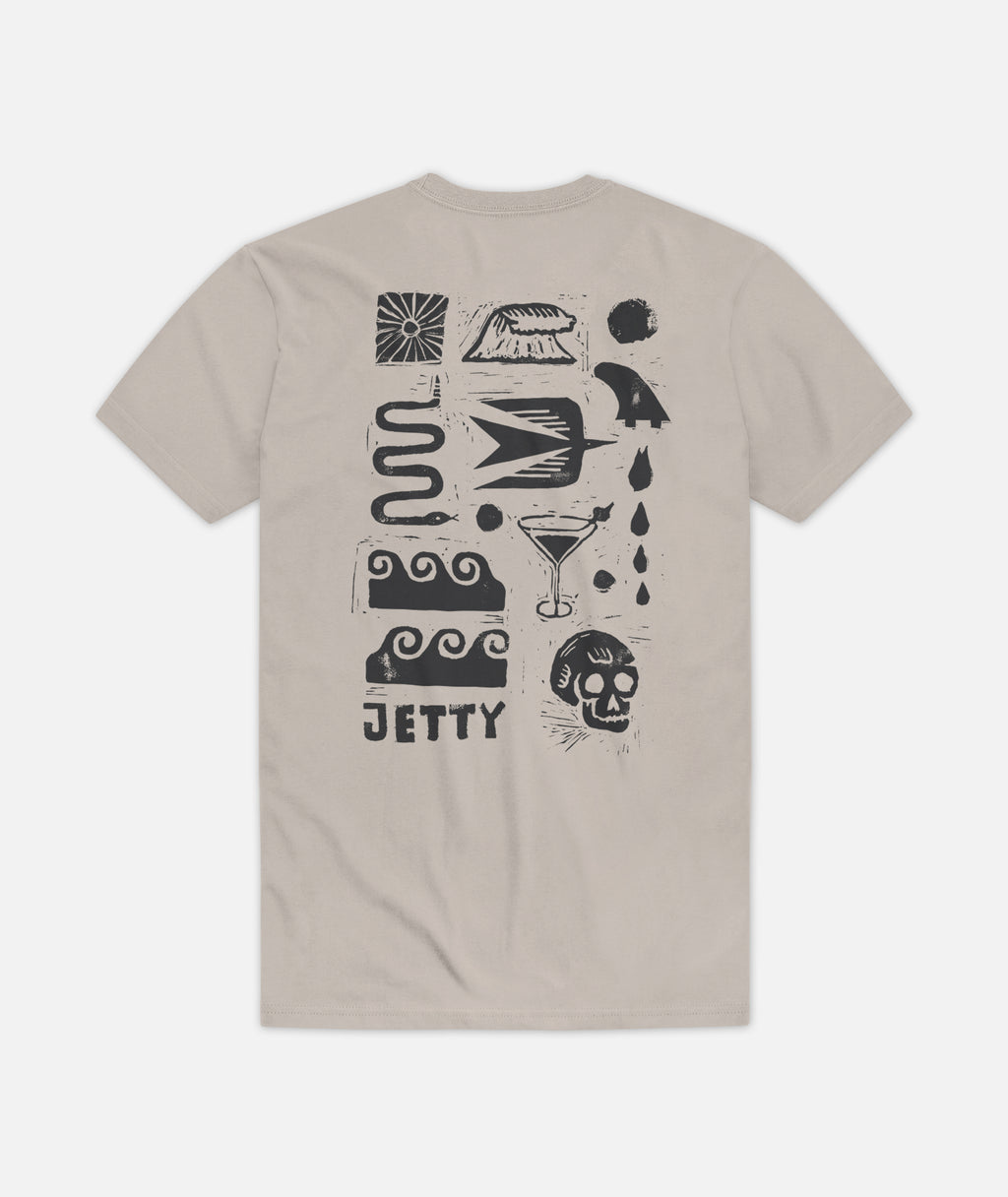 Runes Tee - Dust - Jetty