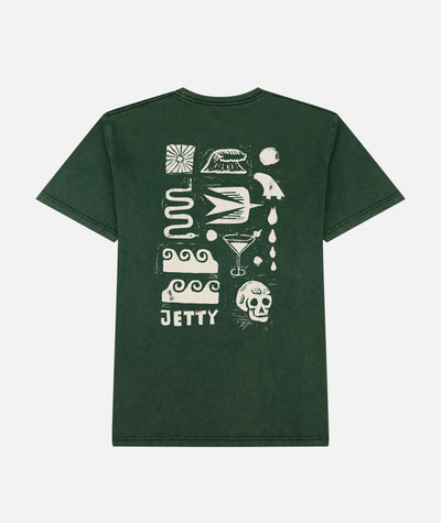 Runes Tee - Green - Jetty