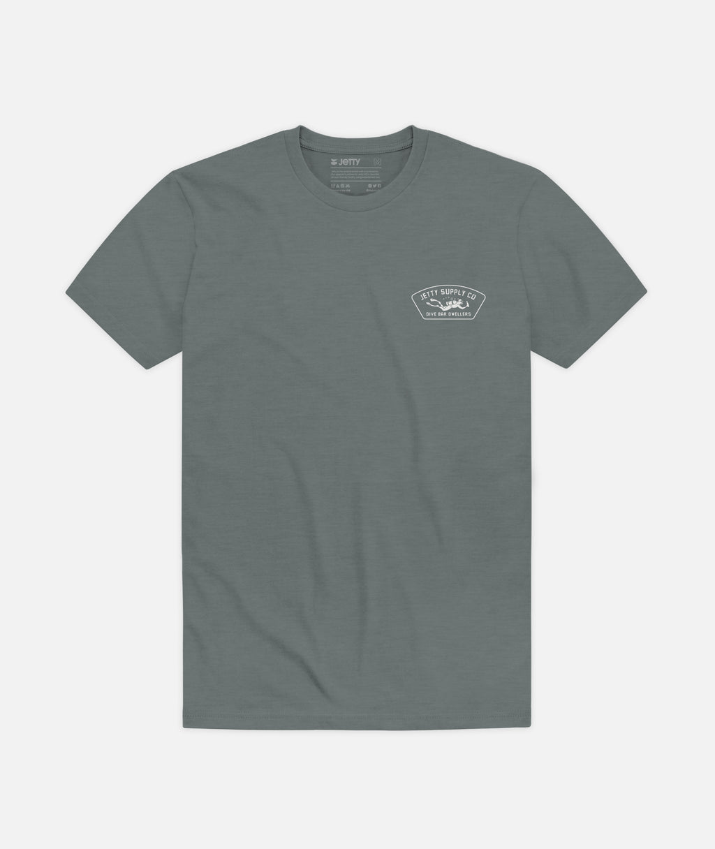 Scuba Dive Tee - Heather Blue Storm - Jetty