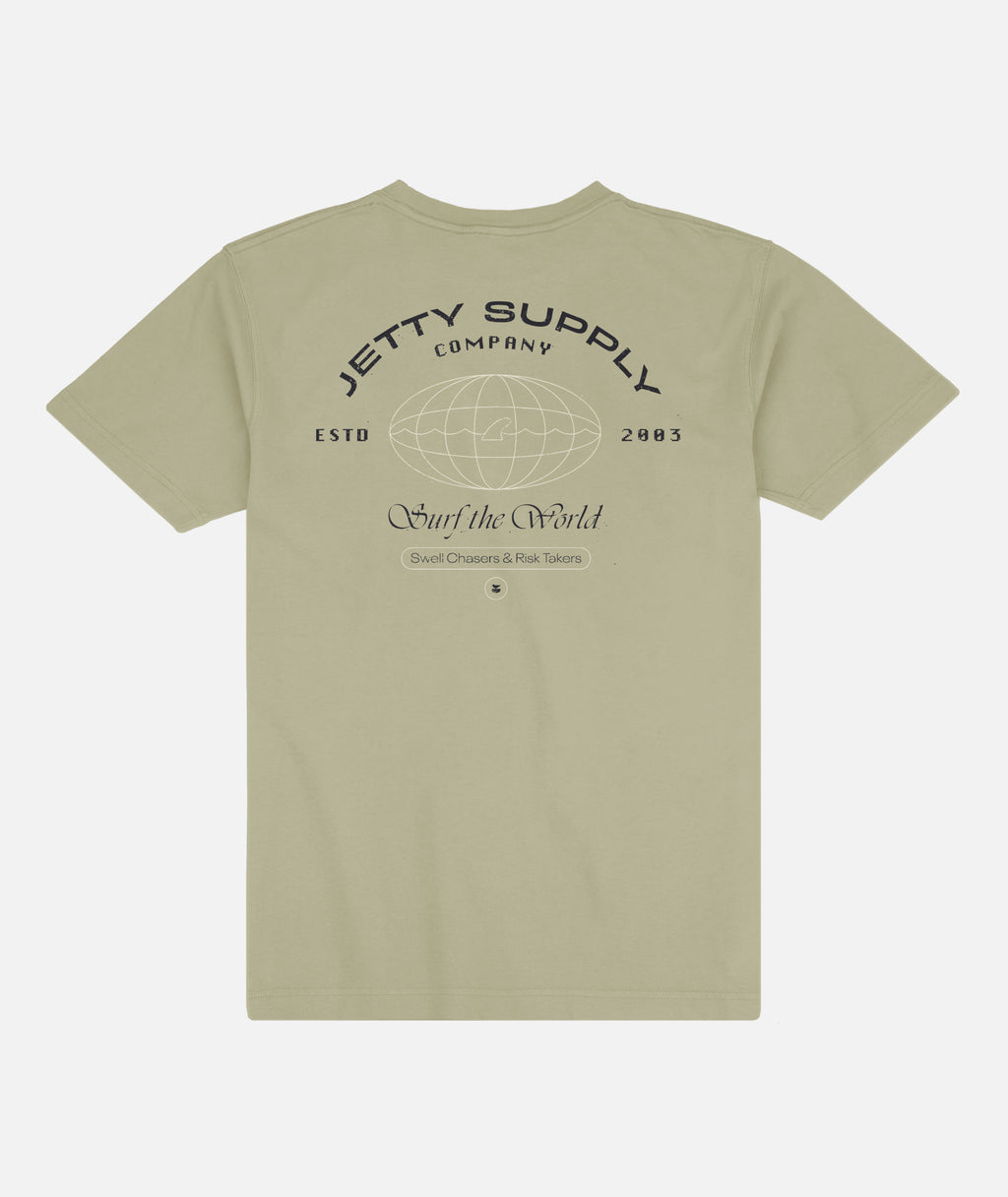 Surf World Tee - Bay Leaf - Jetty