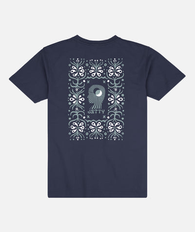 Wave Lengths Tee - Harbor Blue - Jetty