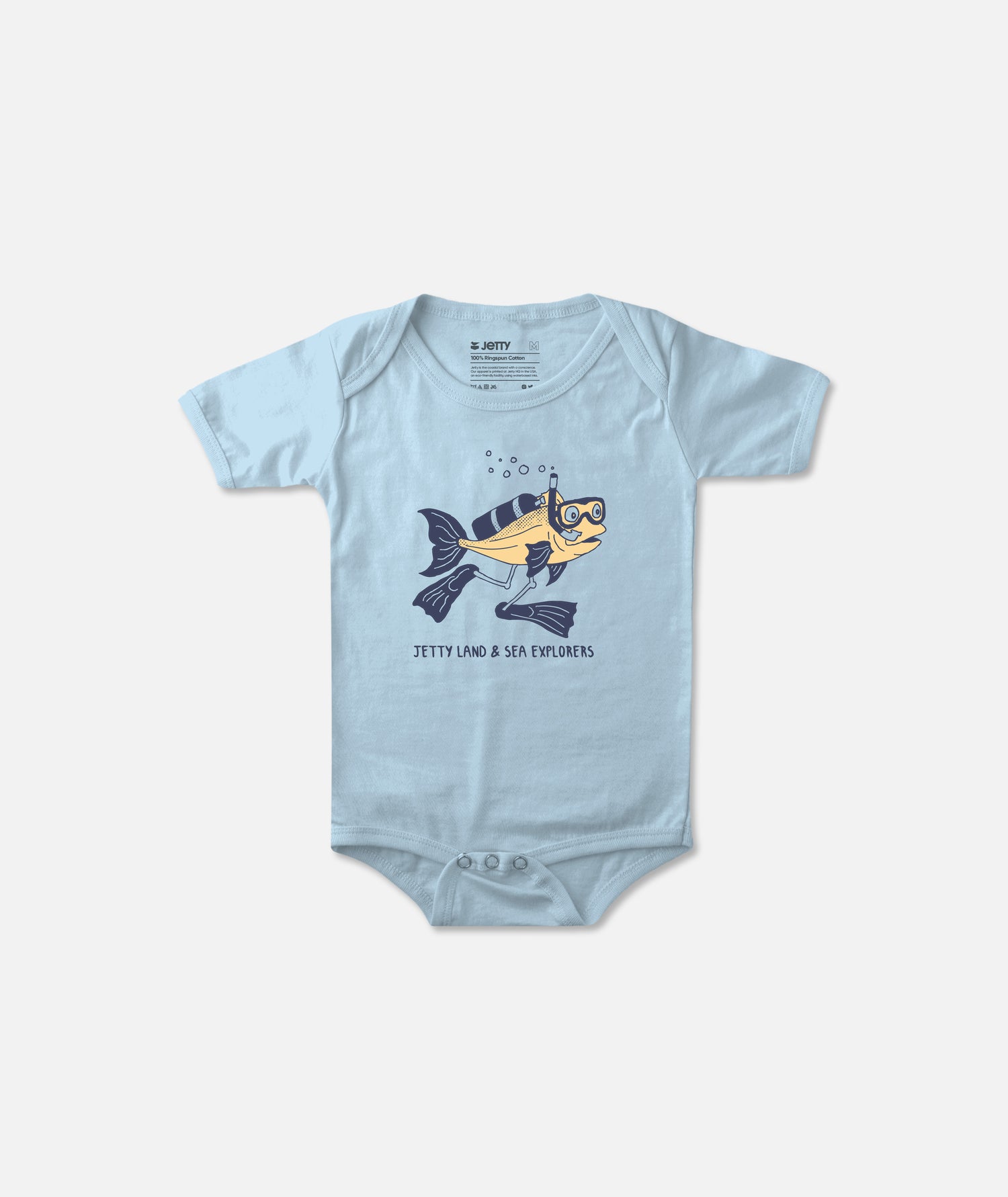Fish Explorer Bodysuit - Light Blue - Jetty
