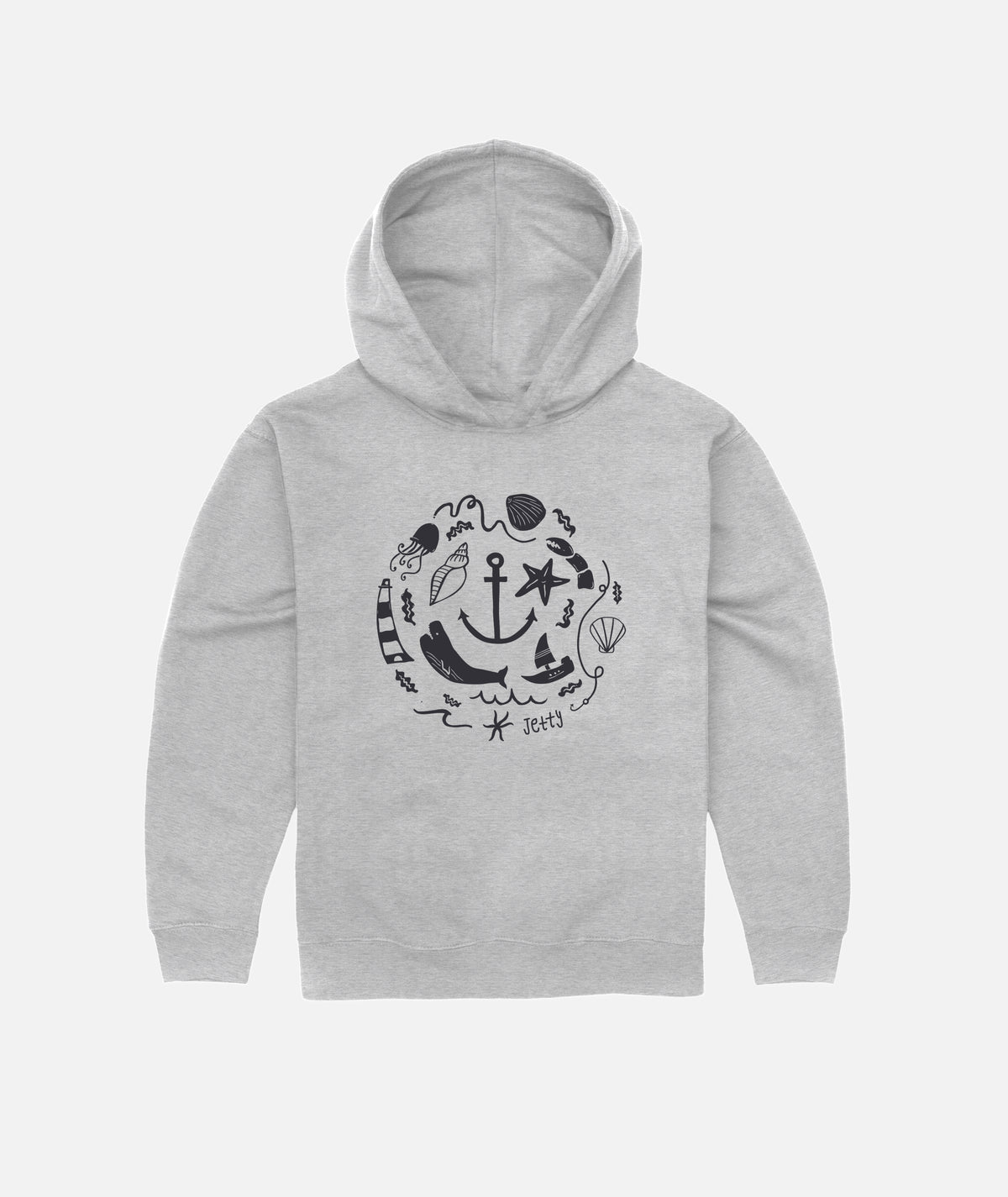 Tot Ocean Whirl Hoodie - Heather Grey - Jetty