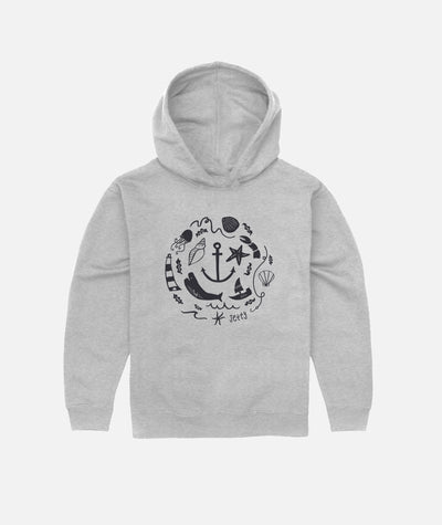Tot Ocean Whirl Hoodie - Heather Grey - Jetty