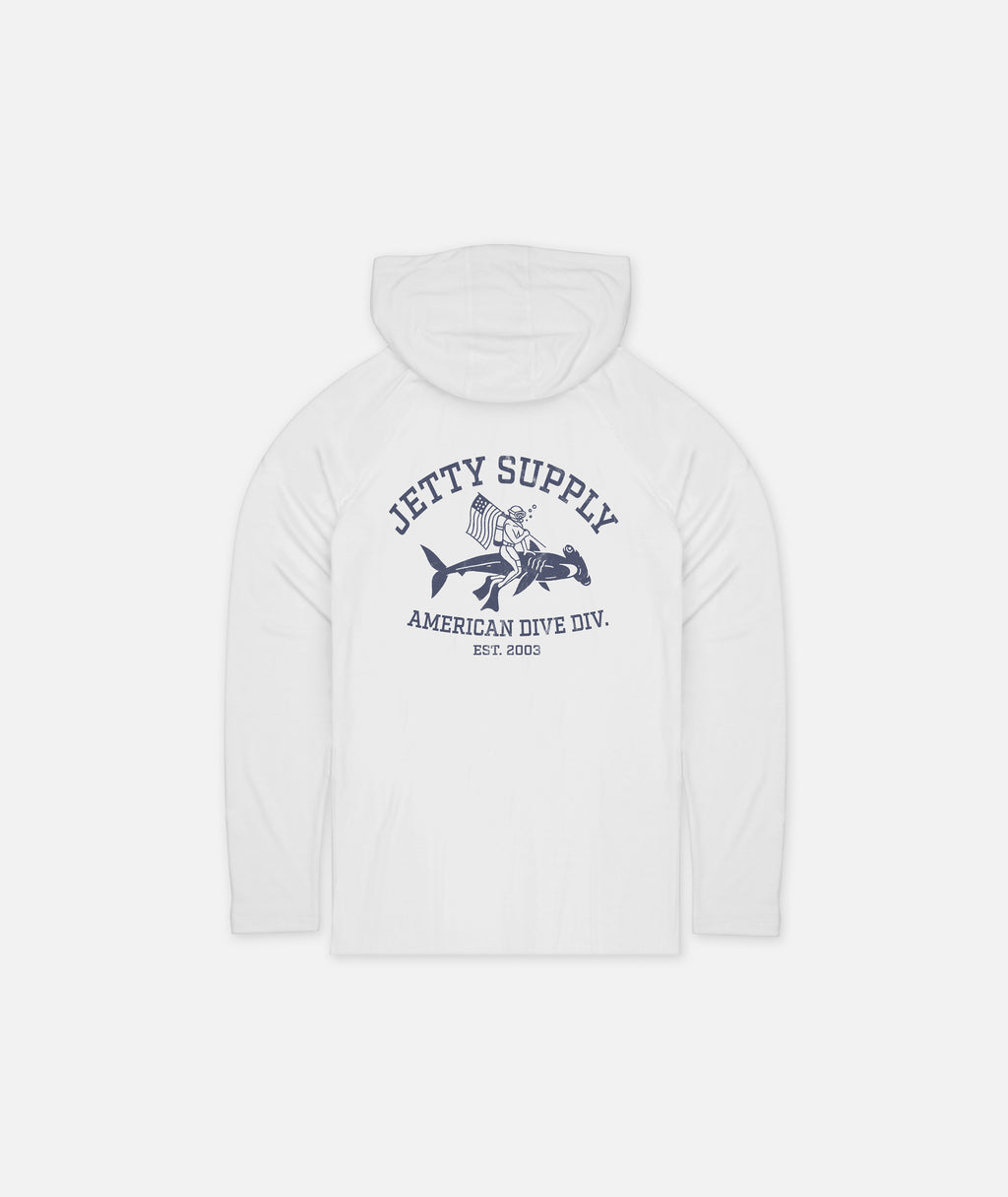 Grom Division UV Hoodie - White - Jetty