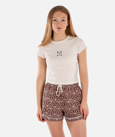 Grove Micro Rib Baby Tee - Natural