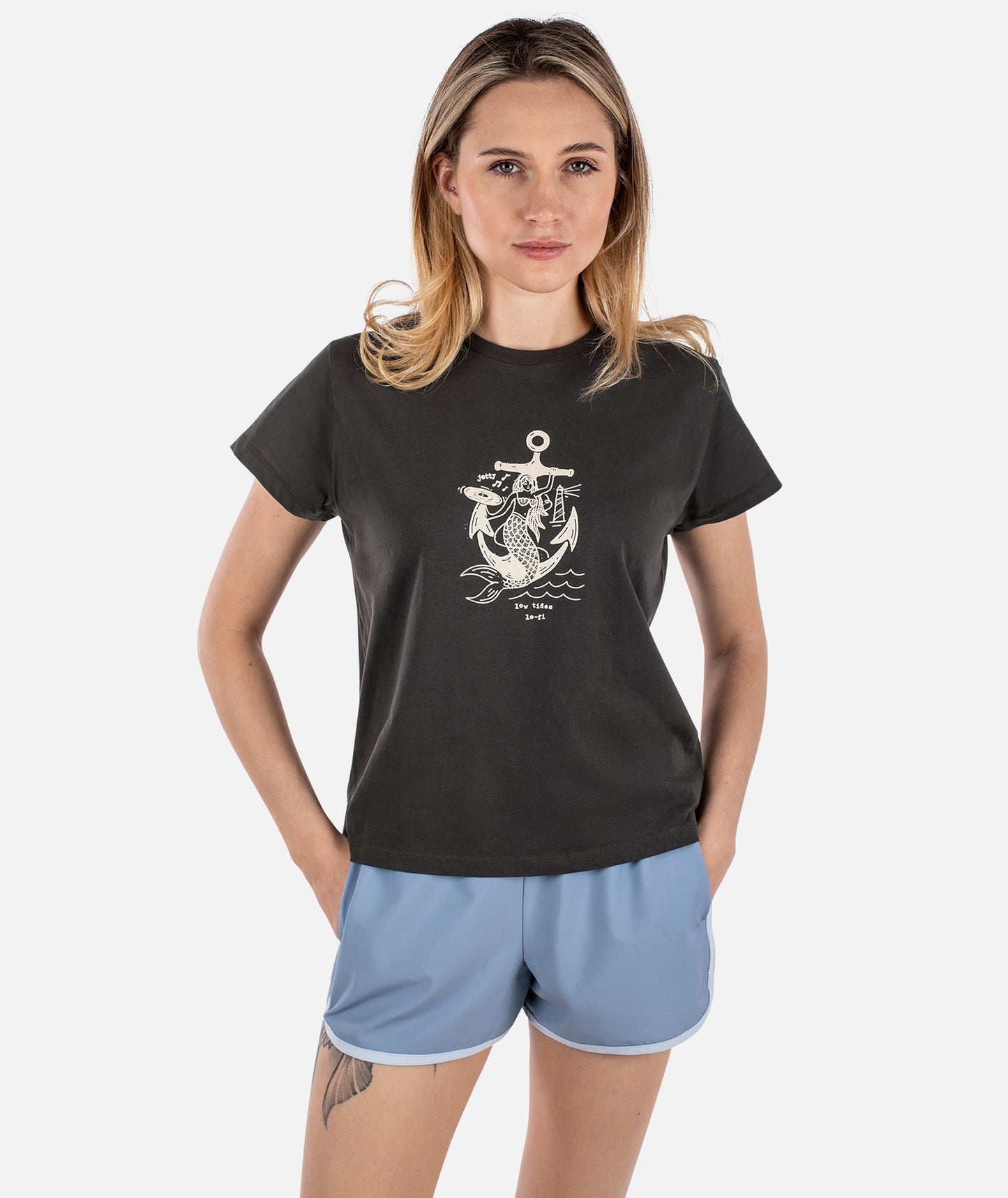 Low Tides Lo-Fi Boyfriend Tee - Vintage Black - Jetty